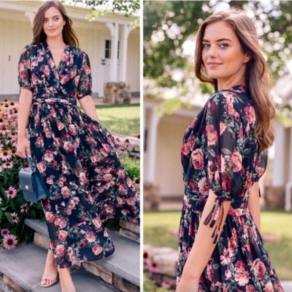 GAL MEETS GLAM NWT Collection Floral Maxi Dress – Size 10 - Picture 1 of 15